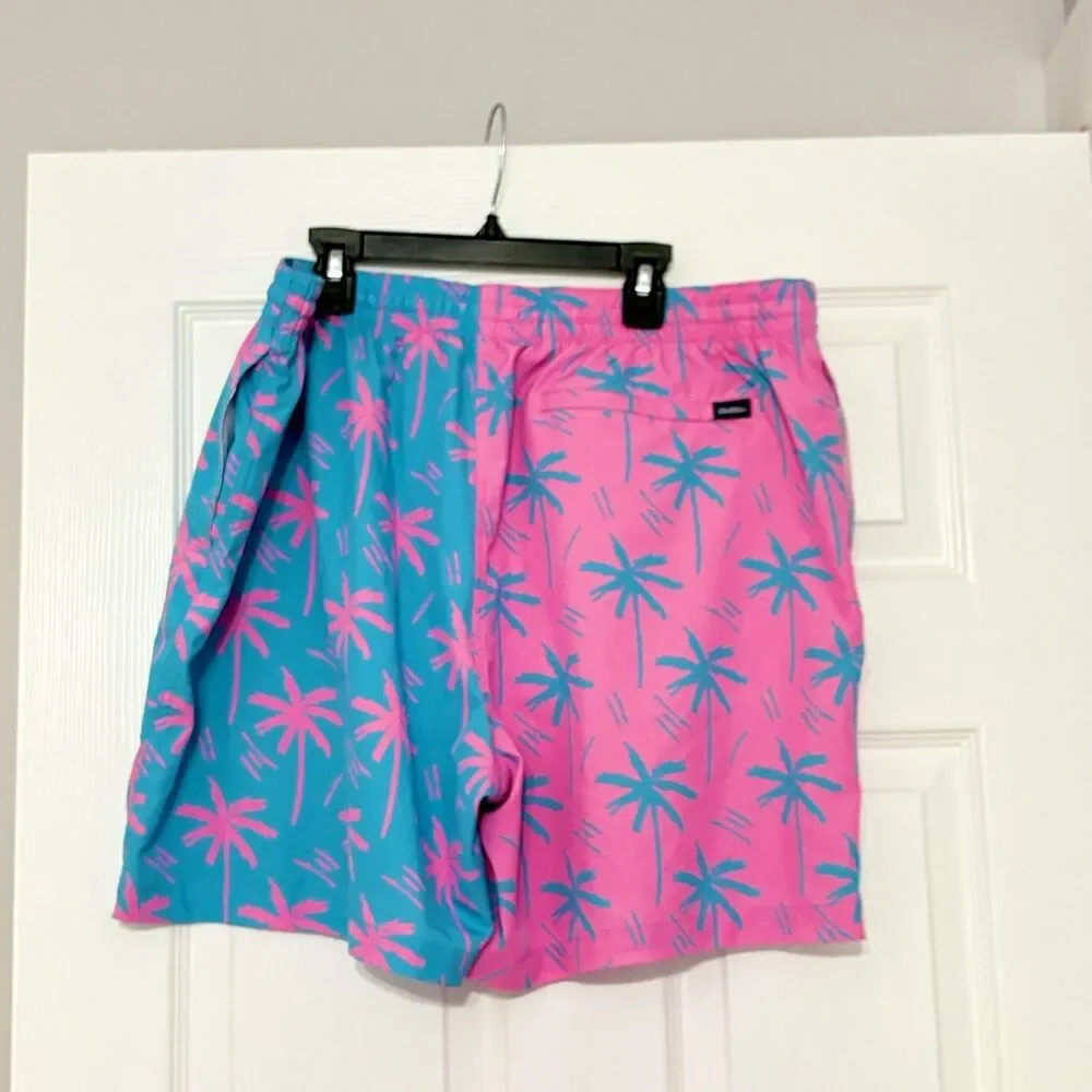 Chubbies Swim Trunks Mens XXL Pink Blue The Prince of Prints Lined 5.5'' Beach